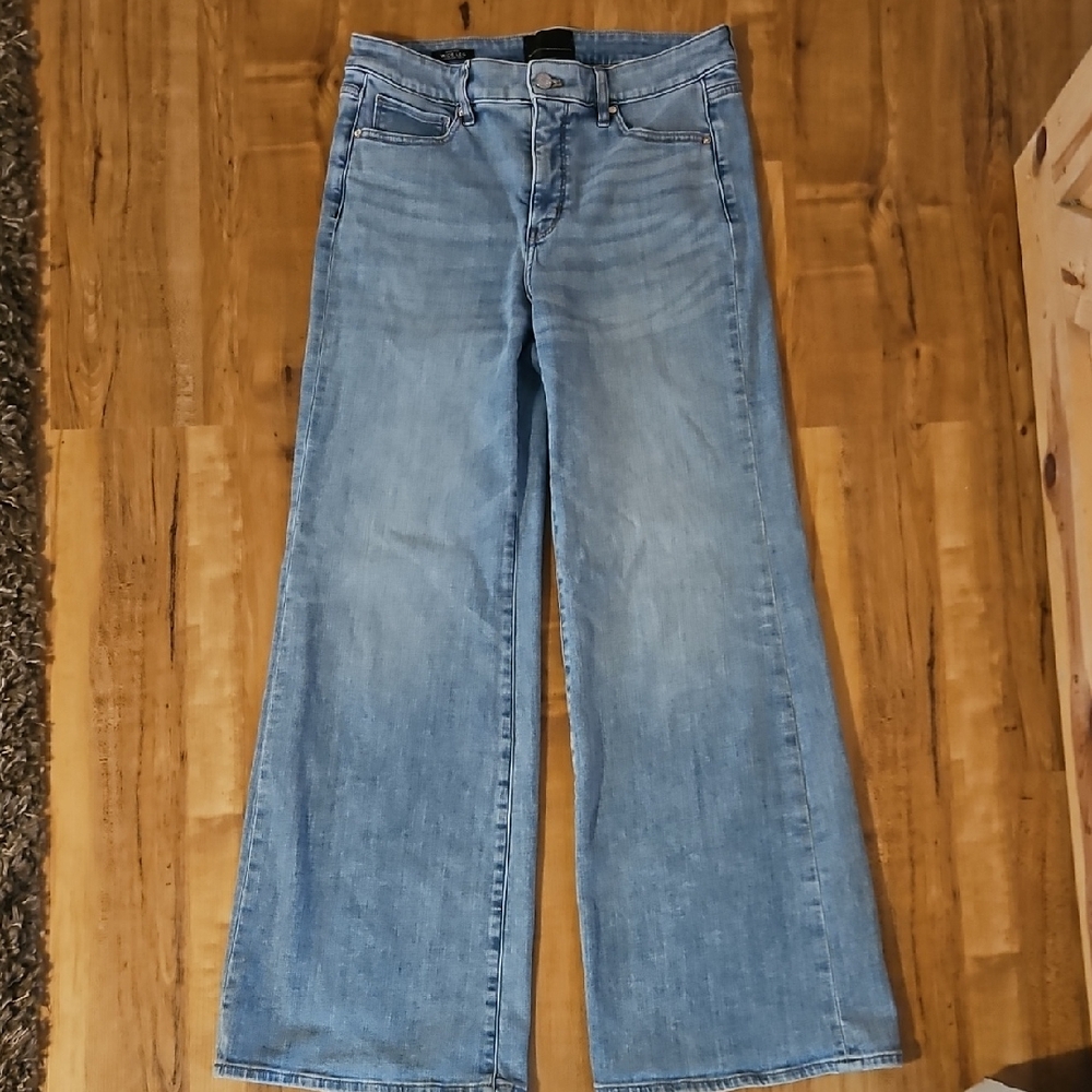 White House Black Market Light Wash Wide Leg Jeans